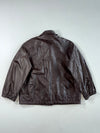 Vintage 80s Enap Dark Brown Leather Blouson Jacket (M)