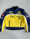 Fast Lane Speed Fighter 71 Street Equipment Racing Motorcycle Jacket Multi-Sponsor Patches (M)