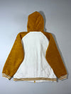 Inter Play Mustard & White Fleece Varsity Hooded Jacket  (XL/2XL)