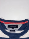 Tommy Hilfiger Navy Striped Linen Cotton Sweater – Crewneck, (M)