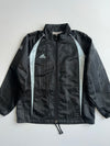 Adidas Black Tonal Graphic Windbreaker Jacket with Silver Side Stripes(M)