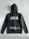Nippon Blue Fighter Luchador Graphic Zip Hoodie (S/M)