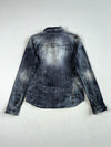 Buckaroo 1950 Distressed Hickory Stripe Western Snap Shirt – Indigo Women’s (S)