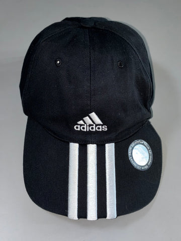 Adidas Black 3-Stripes Cap (Adjustable)