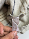 Lacoste Beige Pinstripe Knit Crewneck Sweater (S)