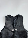 Blues Bros Biker Concho Leather Vest (S)
