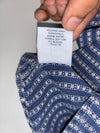 Vintage Guess Jeans Jacquard Stripe Long Sleeve Shirt – Navy/White (M/L)