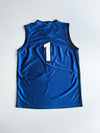 Adidas No. 1 Blue Basketball Jersey (XL)