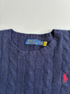 Polo Ralph Lauren Cable Knit Crewneck Sweater – Navy (S)