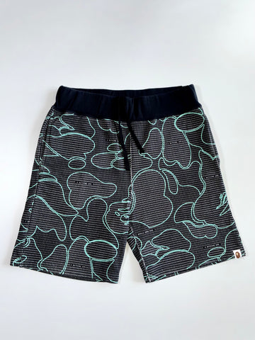 A Bathing Ape Baby Milo Outline Grid Shorts Elastic (W:30|L:20)