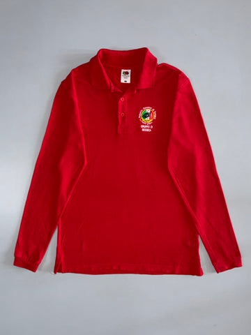Vintage Fruit of the Loom Italian Club Embroidered Long Sleeve Polo (S)