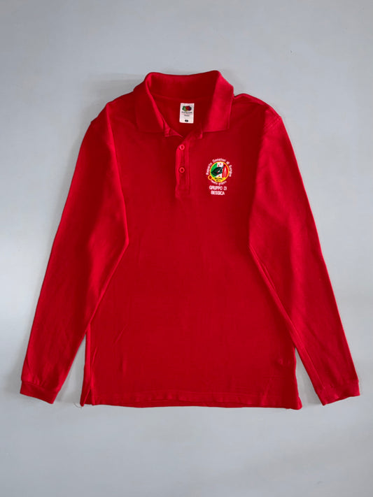 Vintage Fruit of the Loom Italian Club Embroidered Long Sleeve Polo (S)
