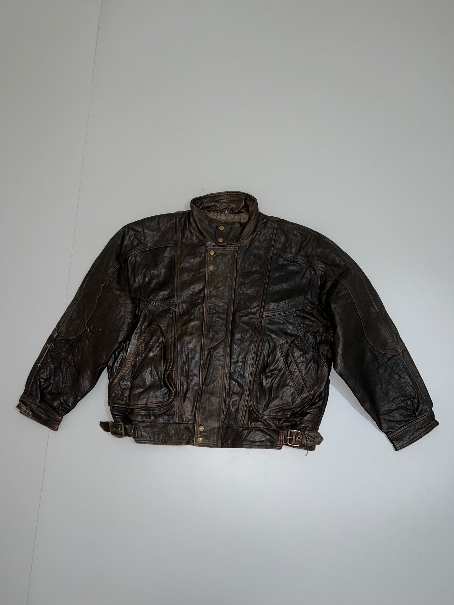 ZRare Vintage Heavy Original Leather Jacket (RARE) (L/XL)