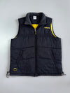 Adidas Vintage Puffer Vest Black/Yellow Back Logo (L/XL)