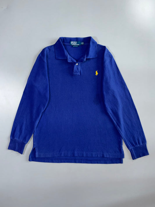 Polo Ralph Lauren | Long Sleeve Pique Polo | Royal Blue(L)