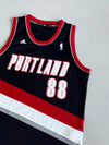 Adidas NBA Portland Trail Blazers #88 Nicolas Batum Authentic Jersey (L)