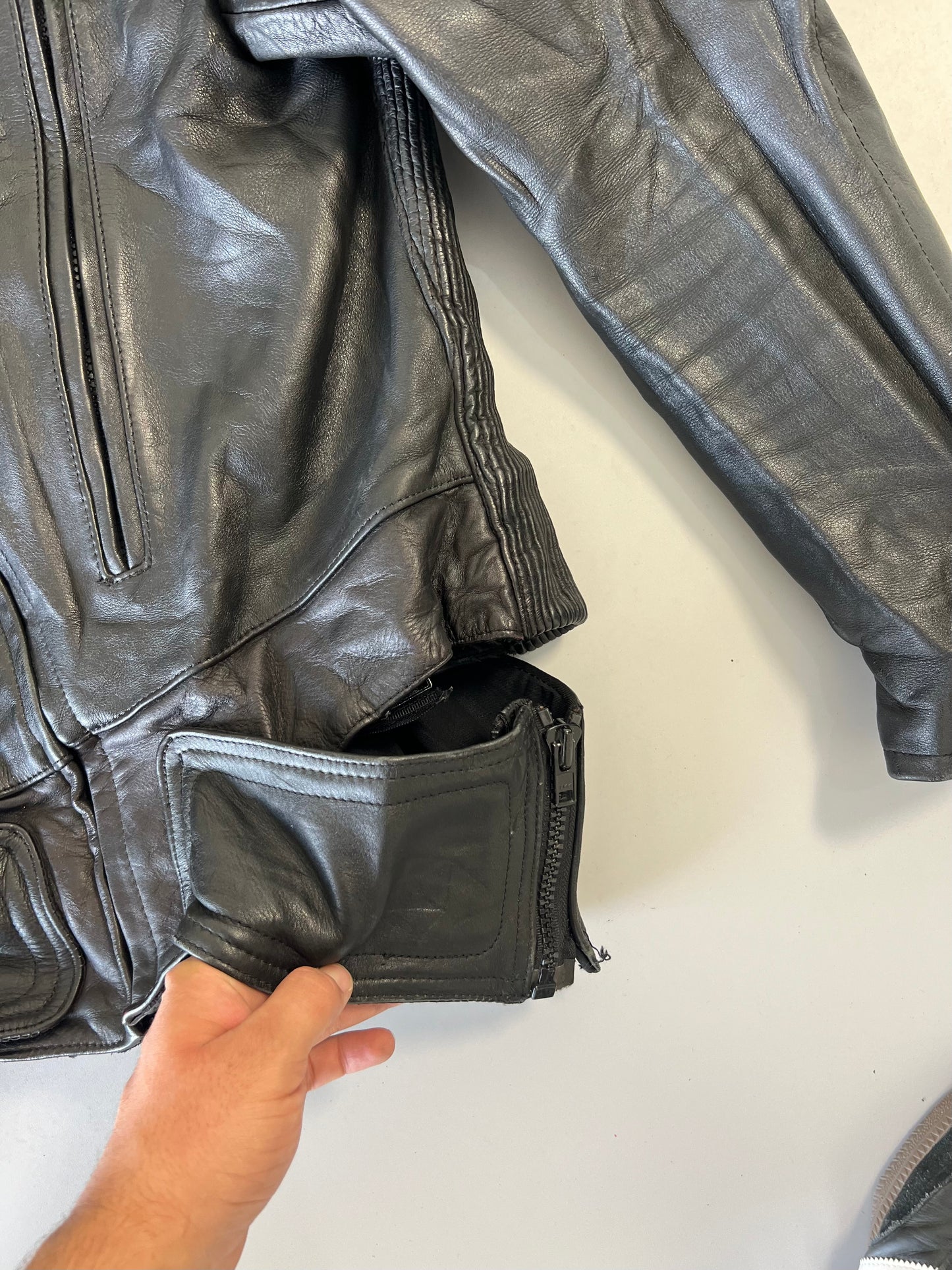 ZFirst Gear By Hein Gericle Original Pure Heavy Original Leather Riding Jacket (Ultra Rare) Padded (M)