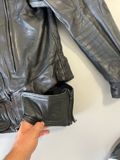 ZFirst Gear By Hein Gericle Original Pure Heavy Original Leather Riding Jacket (Ultra Rare) Padded (M)