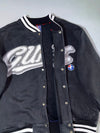 G-Unit Black & Grey Chenille Spellout Varsity Jacket (XL)