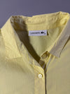 Lacoste Pastel Yellow Classic Button-Up Shirt, Women's (M)