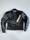 Vanucci by Enrico Vanucci High-Class Motorbikewear Chevron Stripe Leather Moto Jacket (S)