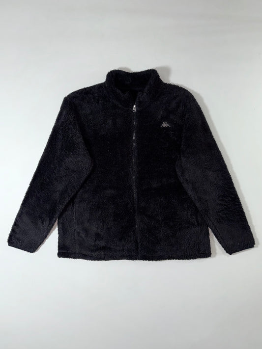 Kappa Black Sherpa Fleece Zip Jacket (XL)