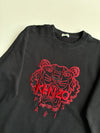 Kenzo Paris Black Tiger Embroidered Sweatshirt(M)