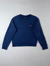 Patagonia Organic Cotton Quilted Crewneck Sweatshirt – Navy Heather,(S)
