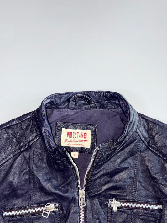 Mustang Vintage Cafe Racer Leather Jacket (XS)