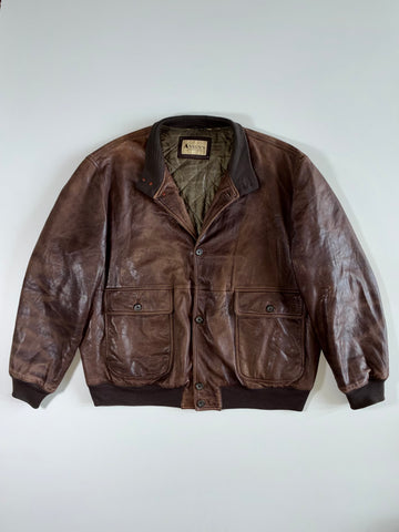 Anson’s Premium Original Leather Bomber Jacket (XL)