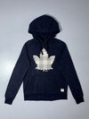 Roots Buffalo Plaid Maple Leaf Hoodie – Navy, (S)