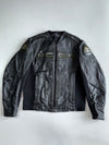 ICON “Accelerant” Black Pure Leather Moto Jacket with Back Hump Armor, Mesh Lining (Paded)(L)