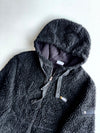 National Geographic Black Sherpa Fleece Zip-Up Hoodie (S)