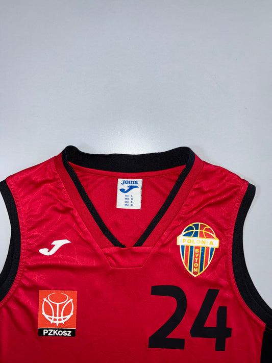 Joma | Polonia Bytom Basketball Jersey #24 | Red/Black (L)
