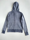 Roots Canada Vancouver Zip Up Hoodie Navy Marl Chenille Arch Lettering (S)