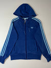 Vintage Adidas Originals Royal Blue Trefoil Zip Hoodie – Sky Blue 3 Stripes –  (S)