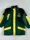 Vintage 90s Mighty-Mac NFL Green Bay Packers Padded Stadium Jacket – Green/Yellow (L)