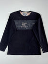 Burberry London Nova Check Knight Long Sleeve Tee – Black (S)