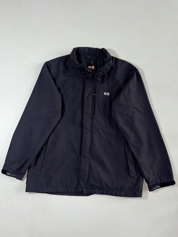 Vintage K2 Black Technical Outdoor Windbreaker Jacket (XL)