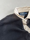 Vintage Polo Ralph Lauren Black Striped Rugby Shirt (2XL)