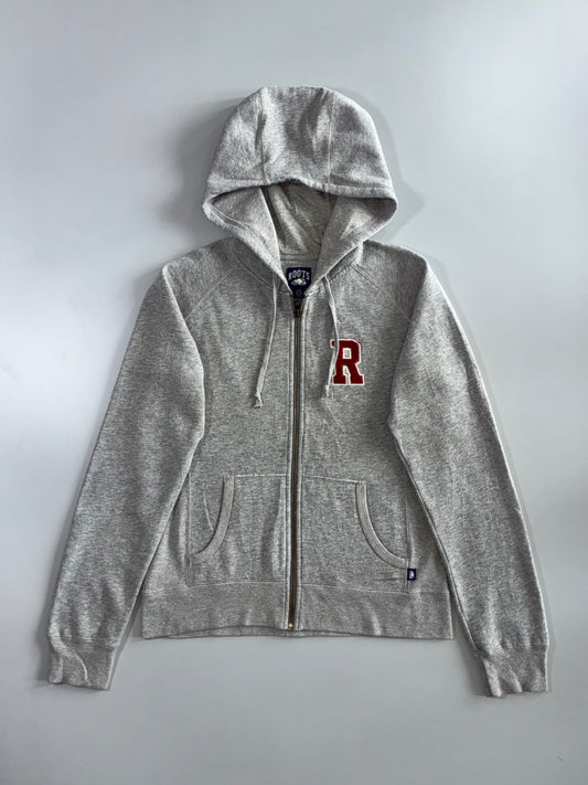 Roots Full Zip Logo Hoodie – Grey Melange (S)