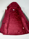 Vintage 90s Adidas Hooded Padded Jacket – Burgundy/Grey (2XL)