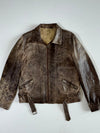Vintage Premium Original Furr Inside Leather Jacket (S/M)