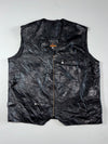 Italia Echtes Leder Genuine Leather Vest Black Men’s  (2XL)