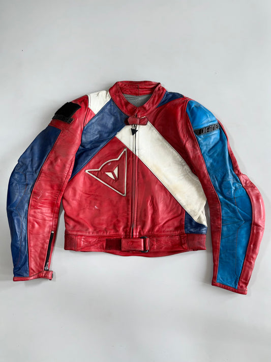 Vintage Dainese Original Pure Italian Leather Motorcycle Racing Jacket (Paded)(S)
