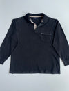 Burberry London | Black Longsleeve Polo | (XL)