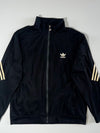 Adidas Originals Black Track Jacket Gold Stripes Trefoil Logo Size (XL)