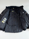 Advanced Experience Black Textile Motorcycle Jacket – Reflective Stripes, Cargo Pockets Padded (XL)