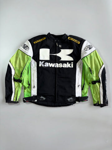 Joe Rocket × Kawasaki Road Racing Textile Jacket Joe Rocket, Dunlop patches, Paded (XL)