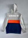 Adidas Originals 03 Colorblock Pullover Hoodie Grey/Orange/Navy (M)